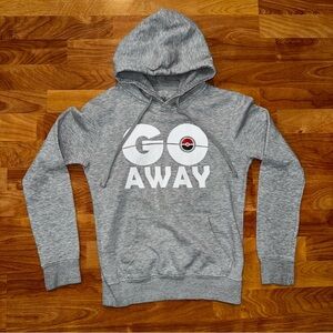 Pokemon Go “GO AWAY” Pokeball Hoodie Kids Size S - 3 Forty Brand Gray Super Rare